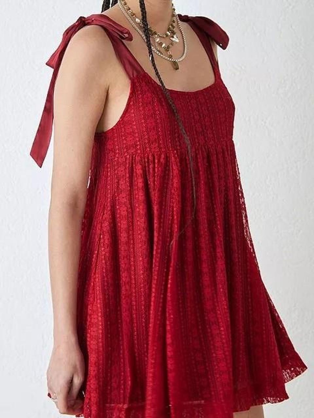 Urban Outfitters Red Babydoll Mini Dress Size Small